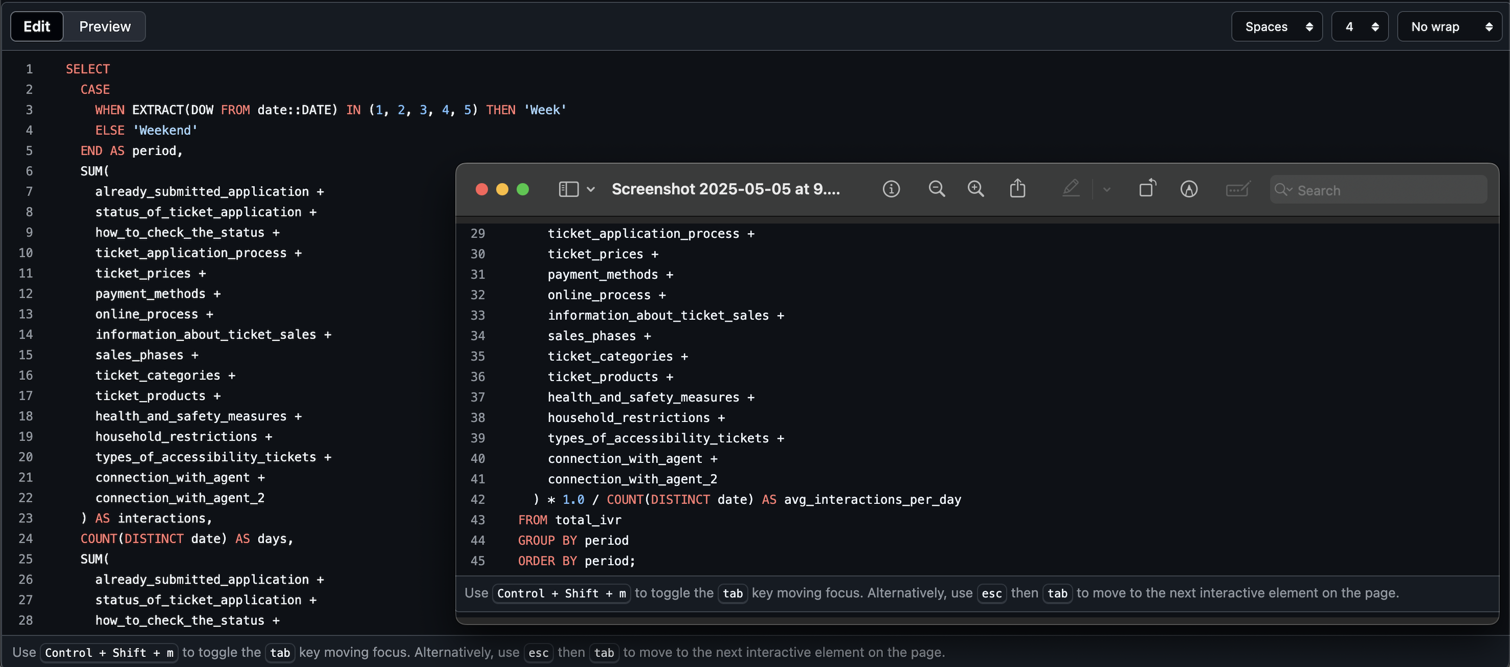 Weekday Vs. Weekend Instances Script